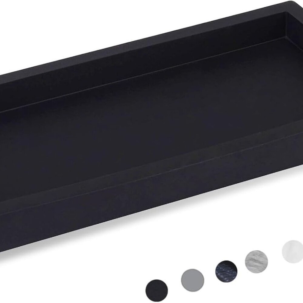 Small Silicone Bathroom Vanity Tray Rectangle Soap and Sponge Holder Kitchen Sin